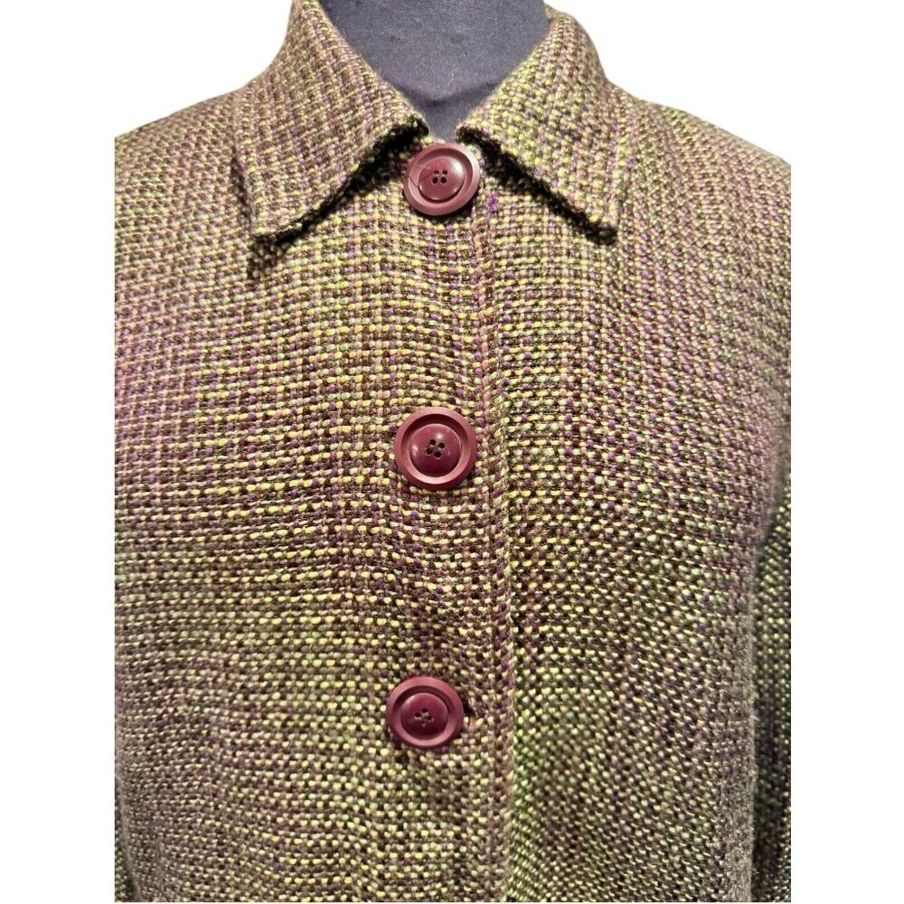 Joanna‎ Tweed Blazer Jacket Button Front Career Office Coat 2X